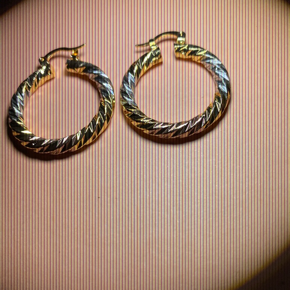 Multi-Gold Plated Hoop Earings